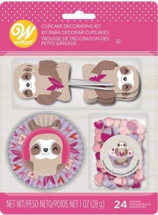 Valentine Sloth Cupcake Kit - Shelburne Country Store