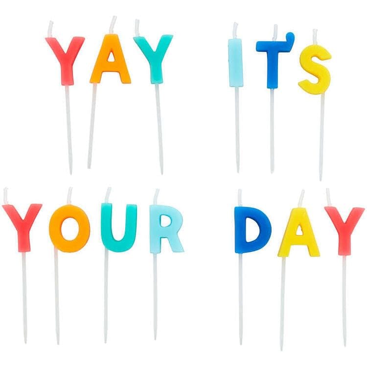 “Yay It's Your Day" Birthday Candle Pick Set - Shelburne Country Store