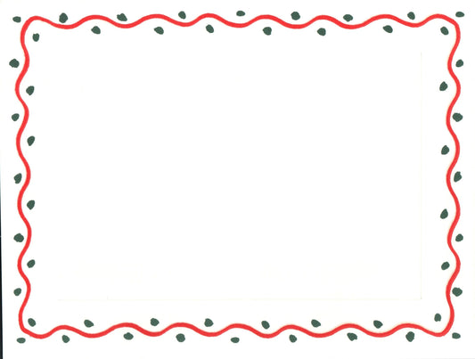 Red Squiggly Line Christmas Card (Photo Card) - Shelburne Country Store