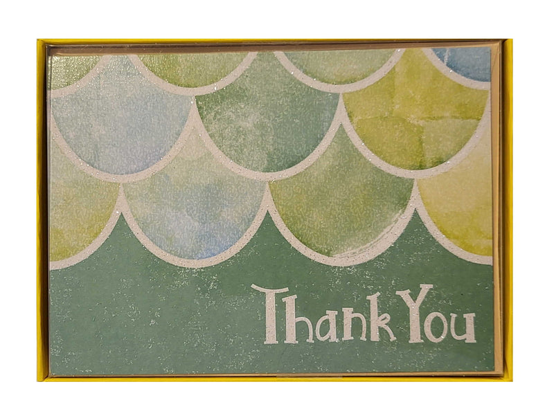 Boxed Notecards - Thank You - Mermaid Pattern - Shelburne Country Store