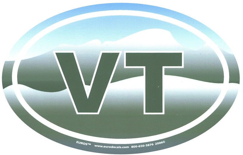 VT Green Mountains  Euro Sticker - Shelburne Country Store