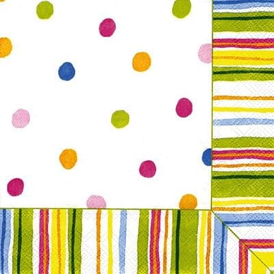 Smart Dots White Cocktail Napkin - Shelburne Country Store