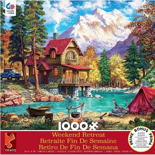 Weekend Retreat House Forest 1000 Piece Puzzle - Shelburne Country Store