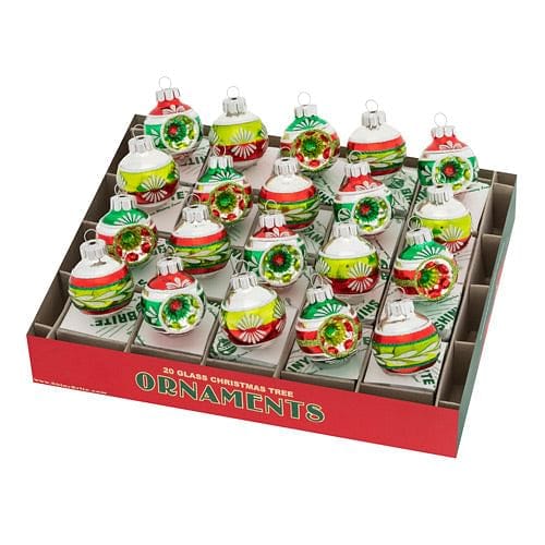Holiday Splendor 20 Count 1.25'' Reflector & Decorated Rounds - Shelburne Country Store