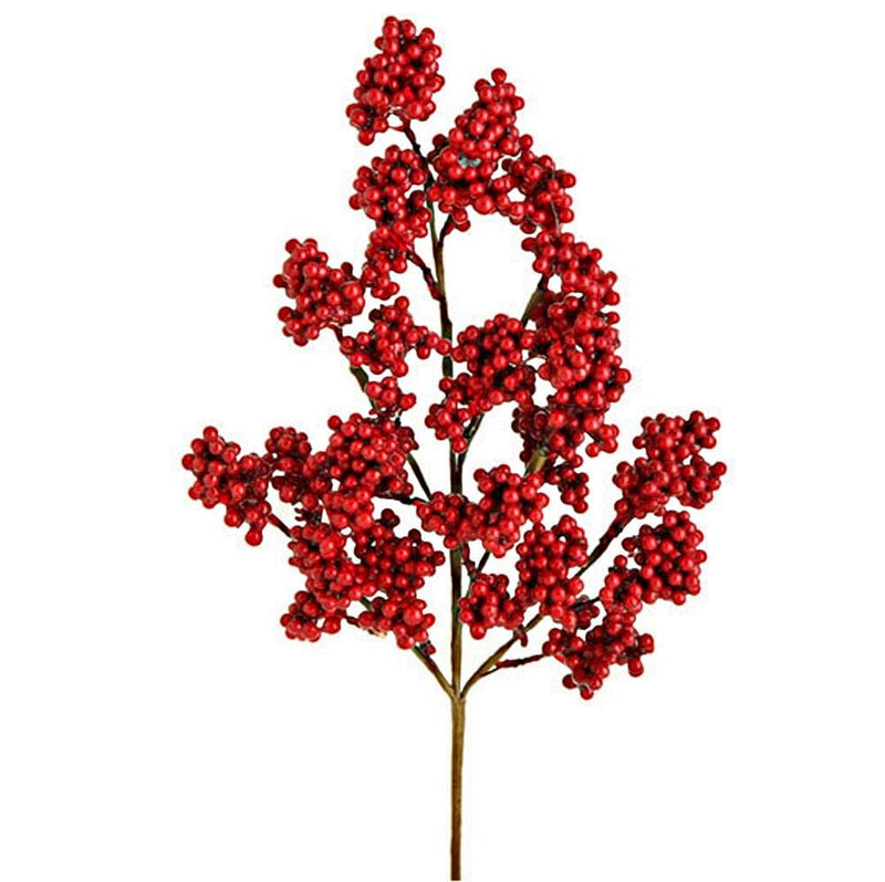 18" Red Berry Cluster Spray - Shelburne Country Store