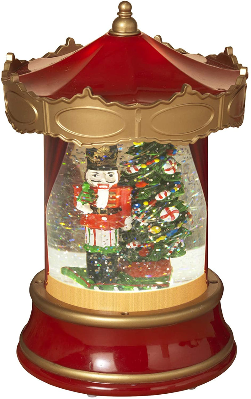 8 Inch Lighted Spinning Nutcracker Water Globe - Shelburne Country Store