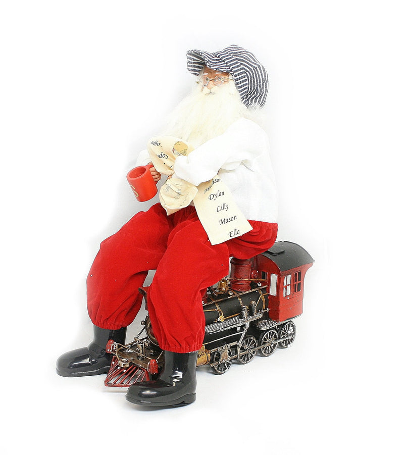 Santa On Train - 15" - Shelburne Country Store