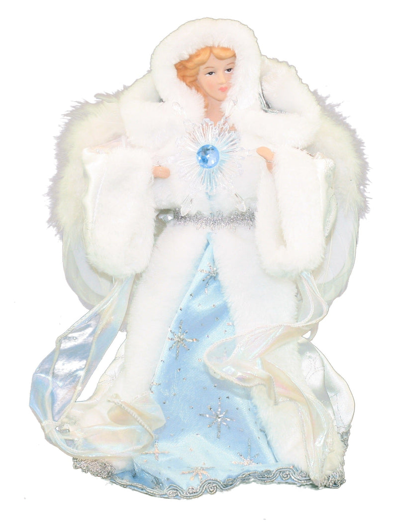 12 inch Frosted Light Blue and White Angel - The Country Christmas Loft