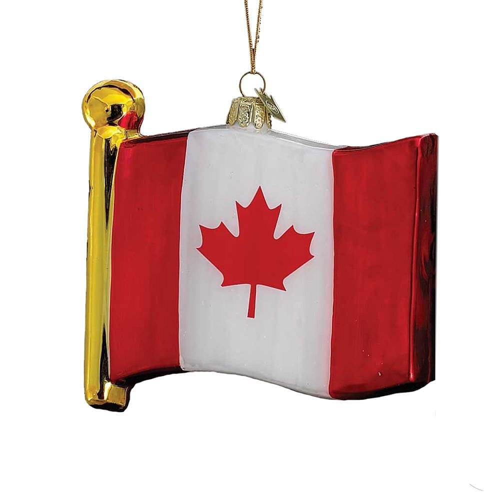 Noble Gems Flag of Canada Glass Ornament - Shelburne Country Store