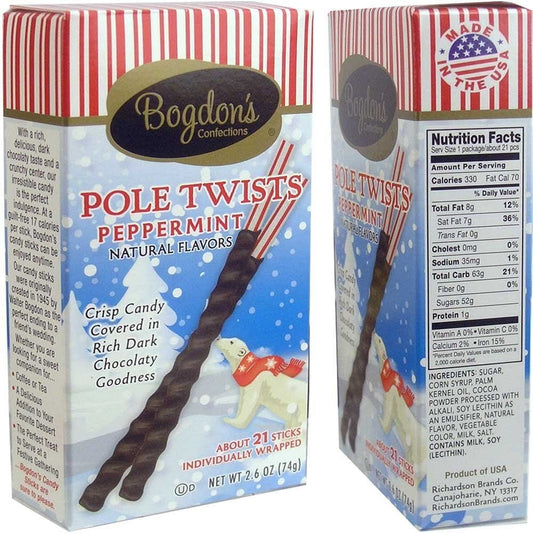 Peppermint Poles Chocolate Dipped Reception Candy Sticks - Shelburne Country Store