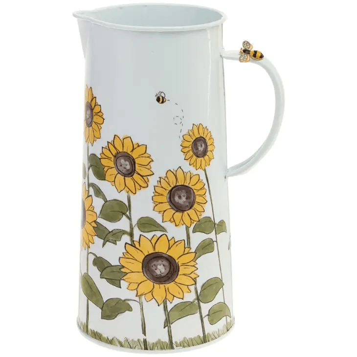 8.75" Tall Metal Sunflower Pitcher - Shelburne Country Store