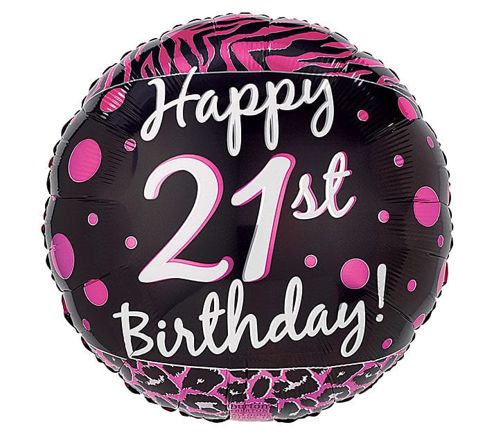 17" Happy 21st Birthday Balloon - Shelburne Country Store