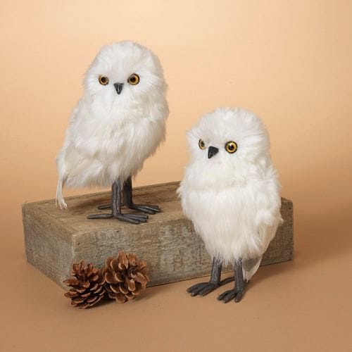 8.5 inch Feather White Owl - - Shelburne Country Store