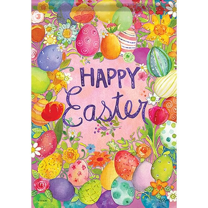 Happy Easter Egg Frame   Large Flag - Shelburne Country Store