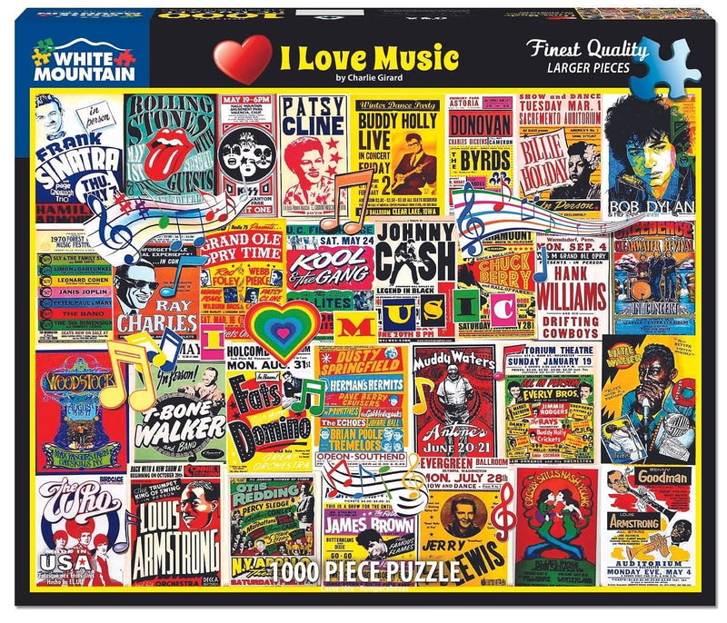 I Love Music - 1000 Piece Jigsaw Puzzle - Shelburne Country Store
