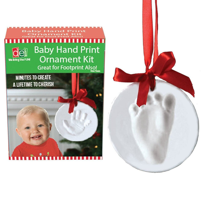 Baby Handprint Footprint DIYChristmas Holiday Ornament Kit - Shelburne Country Store