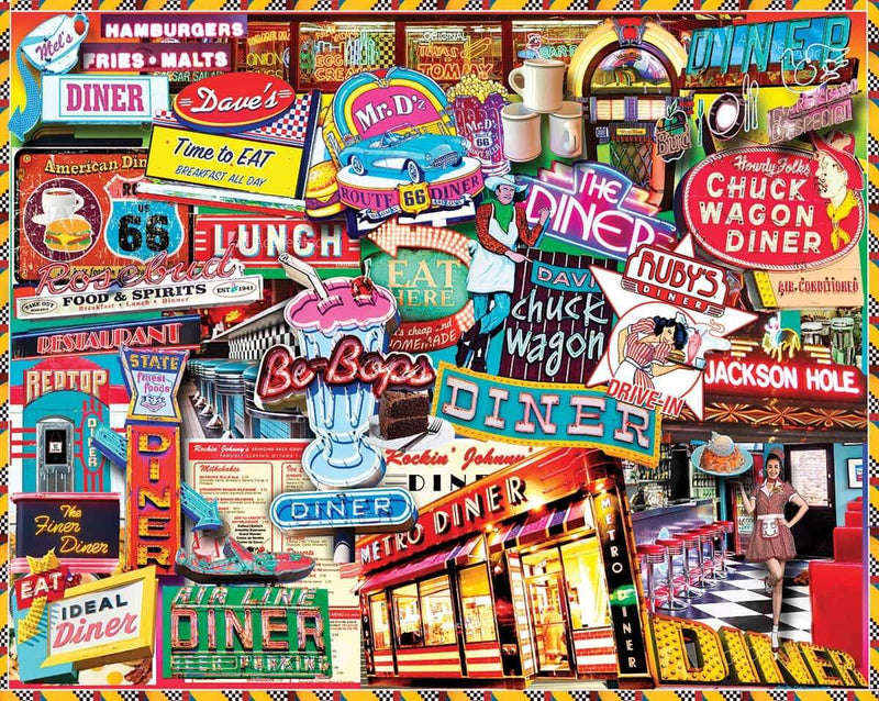 Retro Diner - 1000 Piece Jigsaw Puzzle - Shelburne Country Store