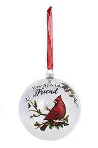 Cardinal Ball Ornament - Very Special Friend - Shelburne Country Store