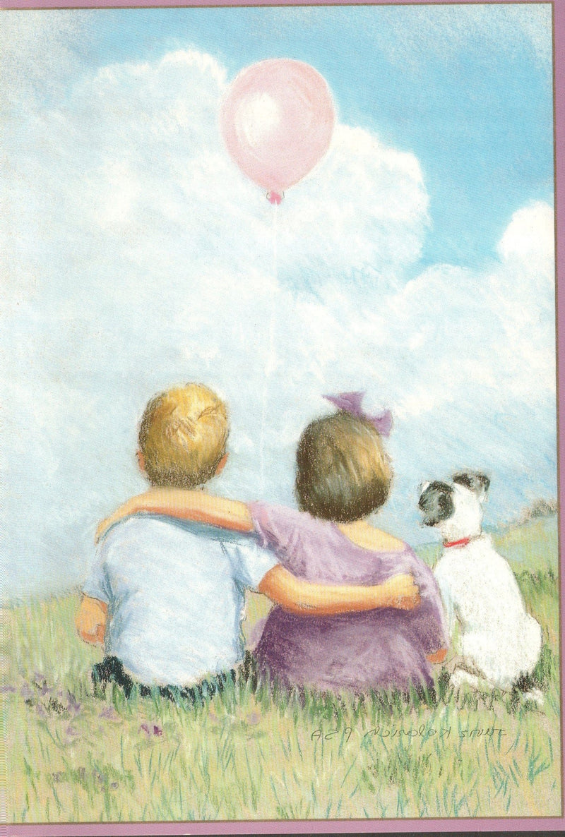 Birthday Card - Children with Dog - Shelburne Country Store