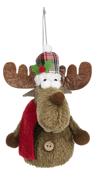 Christmas Moose Plush Ornament - Shelburne Country Store