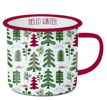 Enamel Christmas Mug - Hello Winter - Shelburne Country Store