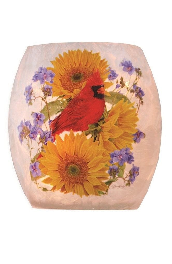 Lighted Songbird Glass Jar - Cardinal - Shelburne Country Store