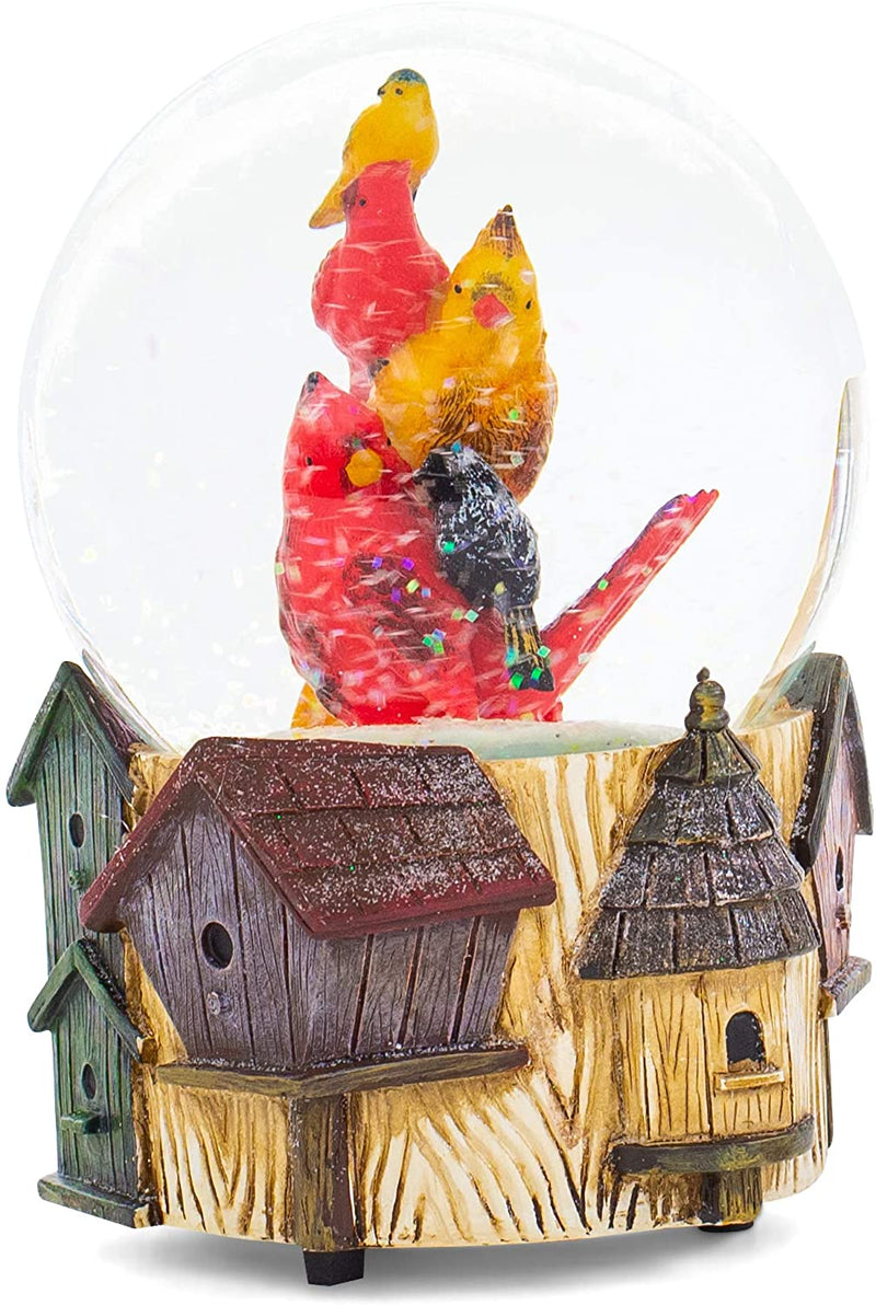 Birdhouse Cardinal - Musical Wind Up Snow Globe - Shelburne Country Store