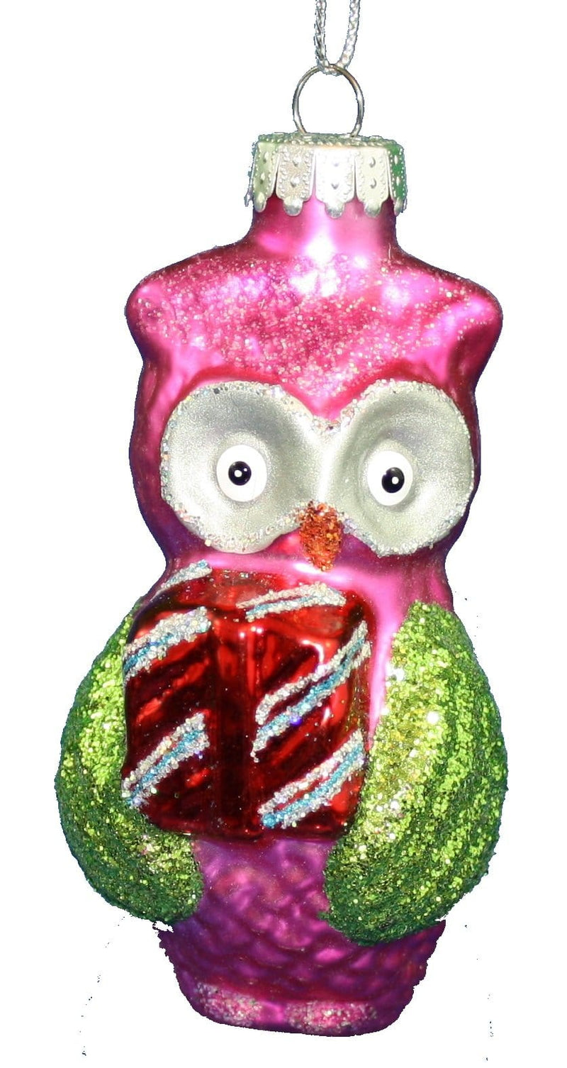 3.5 In Glass Owls - Pink - Shelburne Country Store