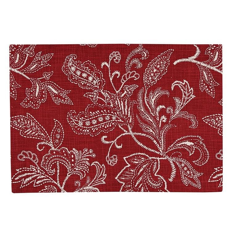 Stitches Placemat - Red - Shelburne Country Store