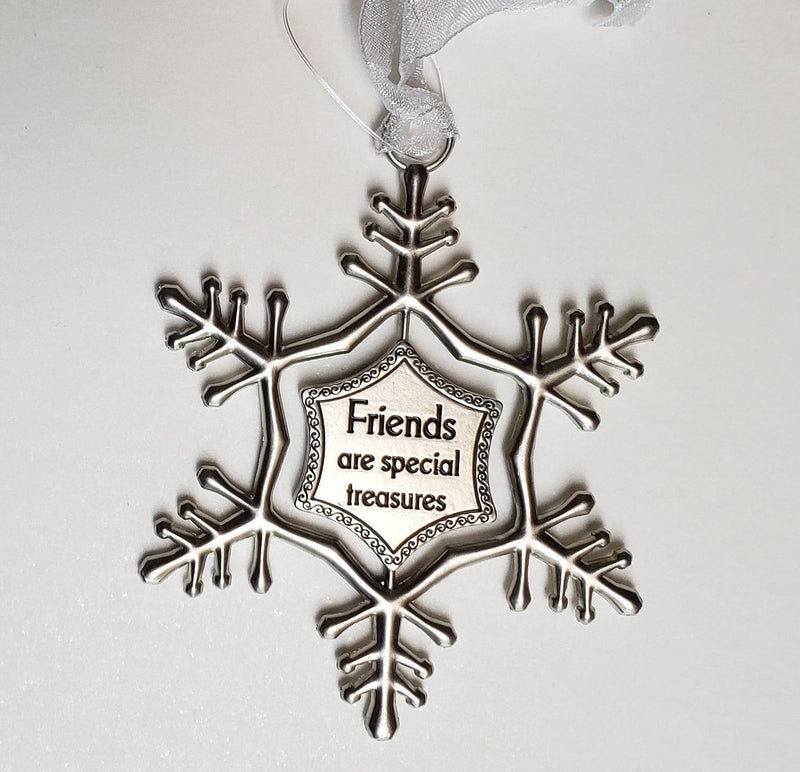 Swirling Snowflake Ornament - Friends are Special Treasures - Shelburne Country Store