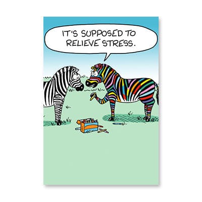 Coloring Zebras Birthday Card - Shelburne Country Store