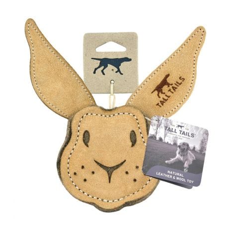Natural Leather & Wool Rabbit Toy - 4" - Shelburne Country Store