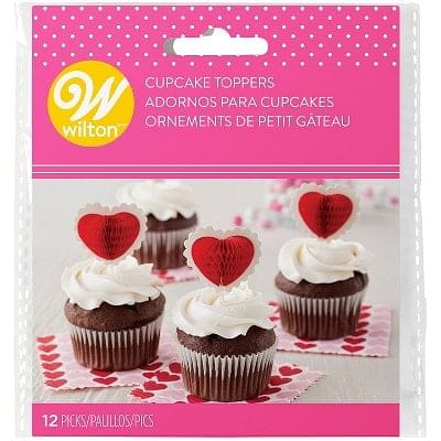 Valentines Day Cupcake Toppers - Honeycomb Hearts - Shelburne Country Store