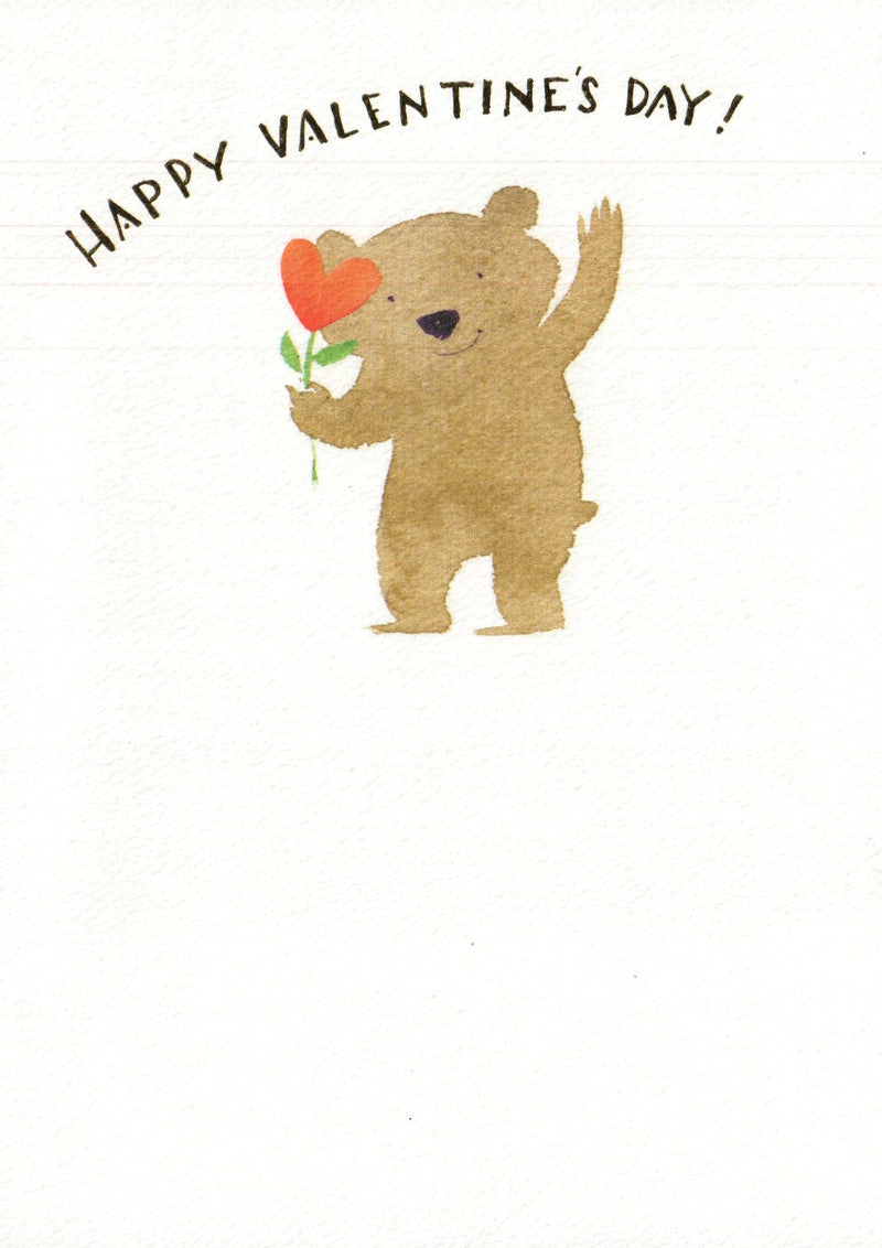 Happy Valentines Bear with Rose - Shelburne Country Store