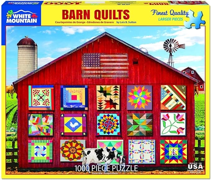 Barn Quilts - 1000 Piece Jigsaw Puzzle - Shelburne Country Store