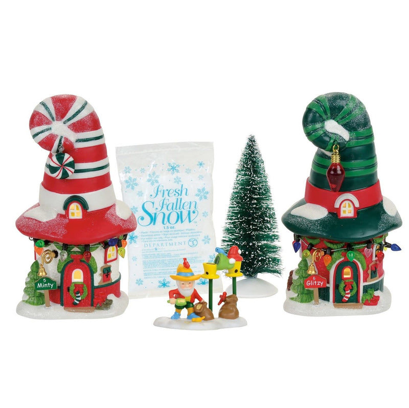 North Pole Merry Lane Cottage Set - Shelburne Country Store