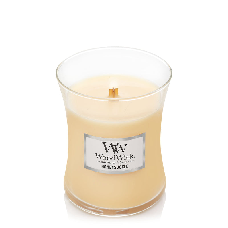 Woodwick Hourglass Jar 9.7 Ounce Candle - Honeysuckle - Shelburne Country Store
