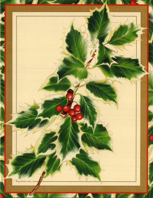 Christmas Card - Variegated Holly - Shelburne Country Store