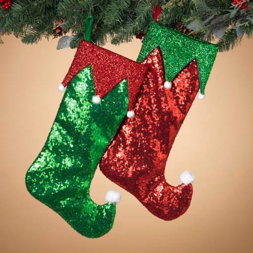 19 Inch Sequin Jester Stocking - - Shelburne Country Store