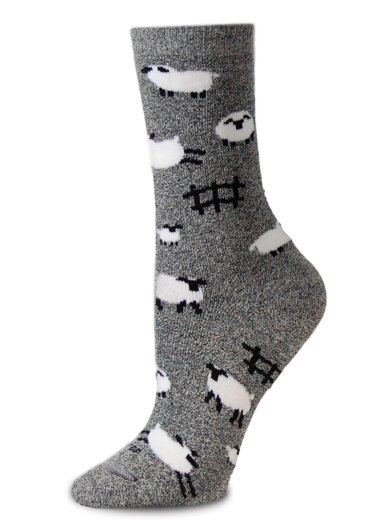 Marbled Grey Sheep Adult Medium Socks - Shelburne Country Store