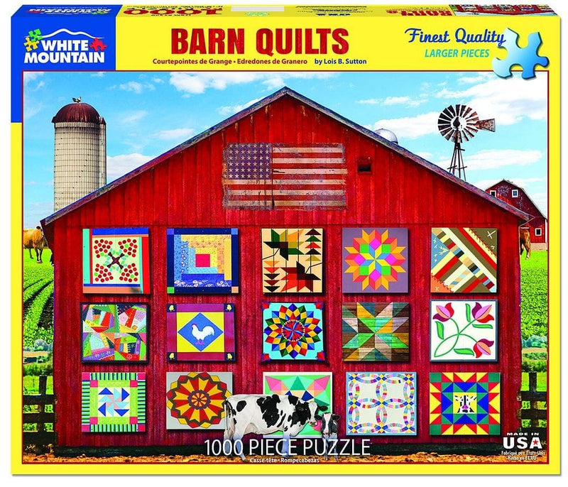 Barn Quilts - 1000 Piece Jigsaw Puzzle - Shelburne Country Store