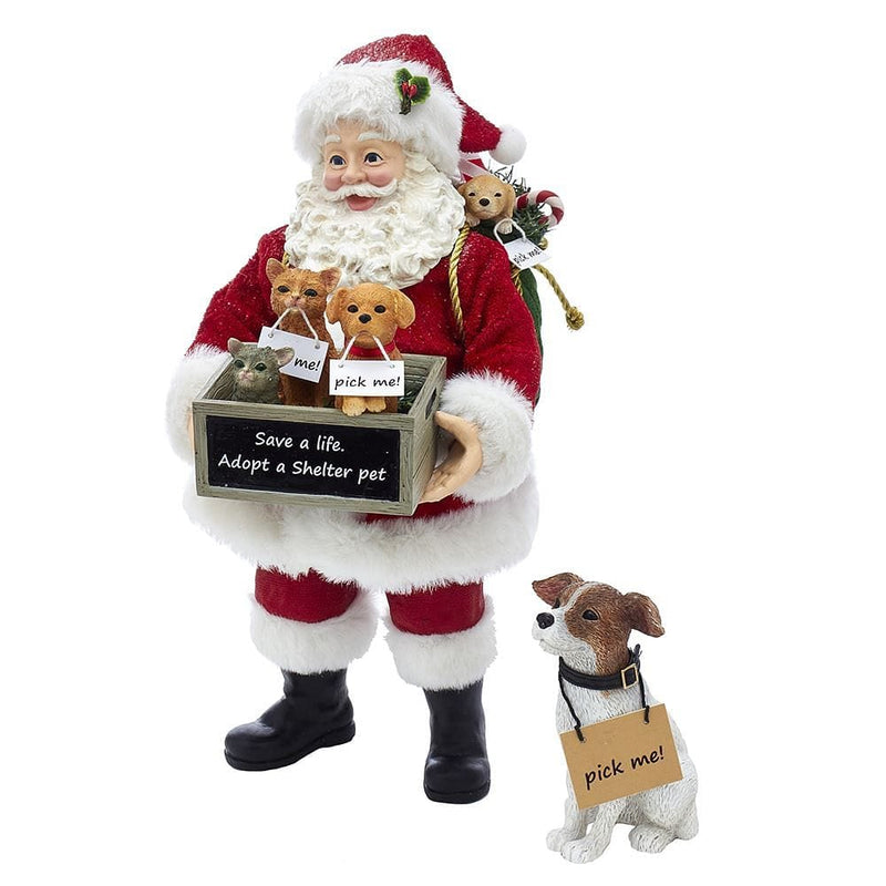 Fabriche Adopt-A-Pet Santa With Dog - Shelburne Country Store