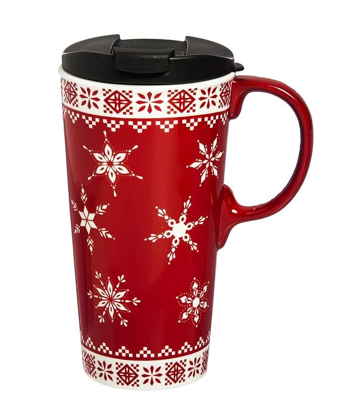 Ceramic Travel Cup w/Box, 17 oz - Christmas Sweater - Shelburne Country Store