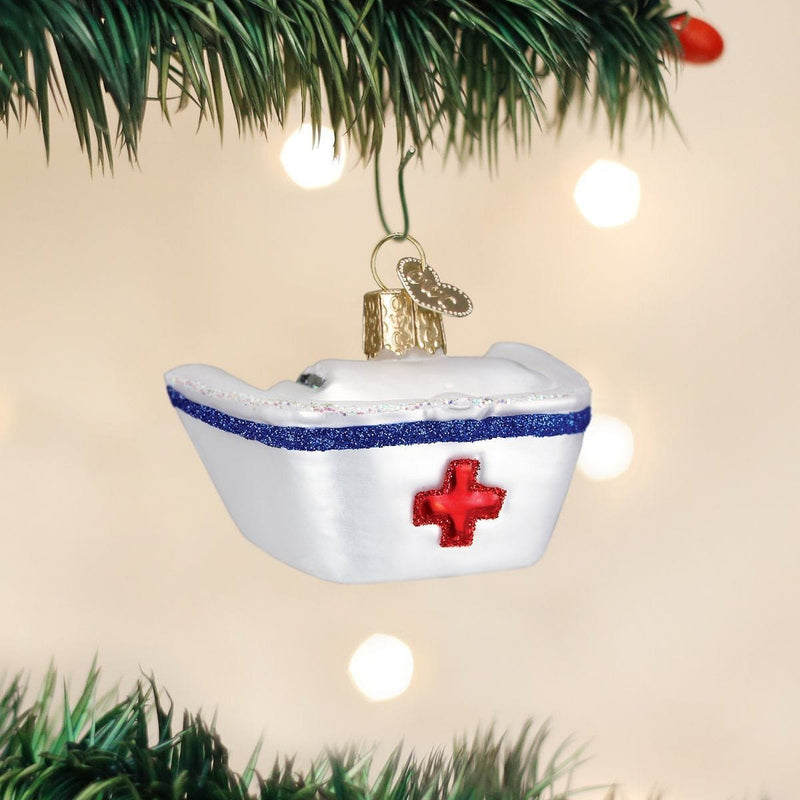 Old World Christmas Nurse's Cap Glass Blown Ornament - Shelburne Country Store