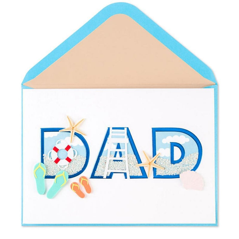 Dad Beach Lettering Father's Day Card - Shelburne Country Store