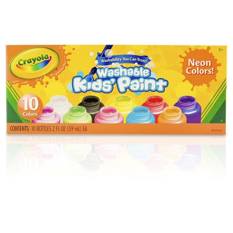 Crayola Washable Paint: Neon, 2 ounces, 10 pieces - Shelburne Country Store