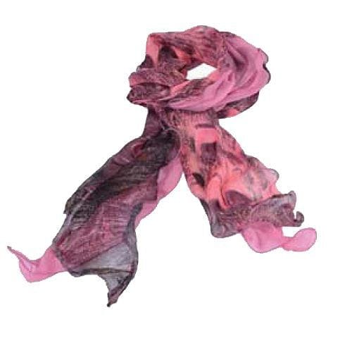 Pink Peacock Frill Scarf - Shelburne Country Store