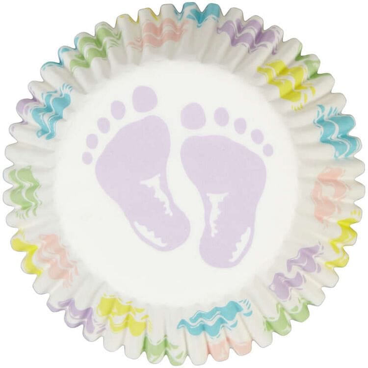 Baby Feet Cupcake Liners - 75 Count - Shelburne Country Store