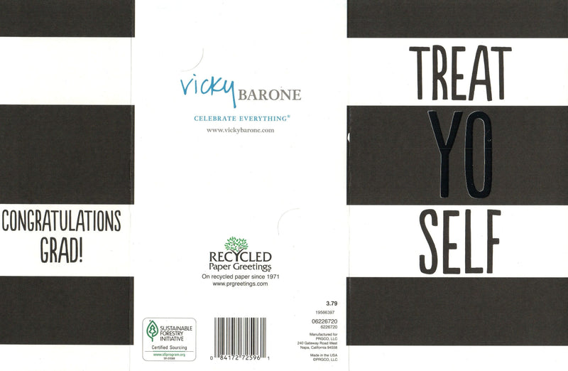 Treat Yo Self 'Gift Card Holding' Graduation Card - Shelburne Country Store