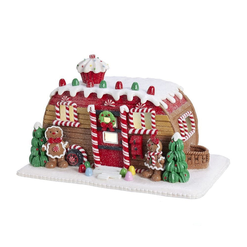 Gingerbread Camper LED House Table Piece - Shelburne Country Store